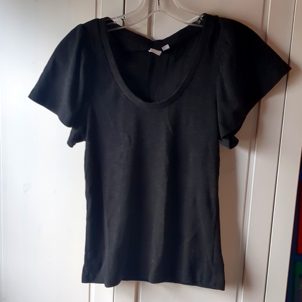 Gap ribbed flutter sleeve S